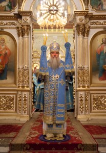 Всенощное бдение в храме в честь Покрова Пресвятой Богородицы г.Саратова