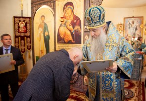 Божественная литургия в храме в честь Владимирской иконы Божией Матери с. Багаевка Саратовского района