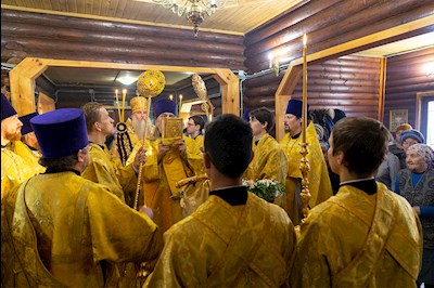 Великое освящение храма Казанской иконы Божией Матери г. Вольска и Божественная литургия в новоосвященном храме