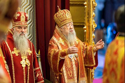 Митрополит Игнатий принял участие в Божественной литургии в Храме Христа Спасителя