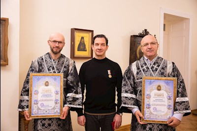 Митрополит Игнатий совершил ночную Литургию Преждеосвященных Даров в крестовом храме священномученика Гермогена, епископа Тобольского (Саратовского и Царицынского)