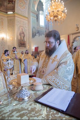 Митрополит Игнатий совершил Божественную литургию в Покровском соборе г. Саратова