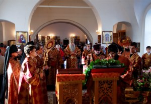 Божественная литургия в Спасо-Преображенском мужском монастыре г. Саратова