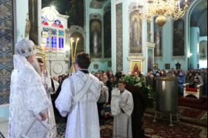 В праздник Крещения Господня Митрополит Лонгин совершил Божественную литургию и Чин Великого освящения воды