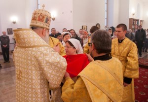Божественная литургия на Архиерейском подворье — храме святых равноапостольных Кирилла и Мефодия при СГУ