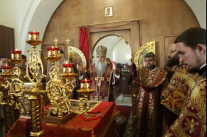 Великое освящение храма святых мучеников Адриана и Наталии г. Саратова и Божественная литургия в новоосвященном храме