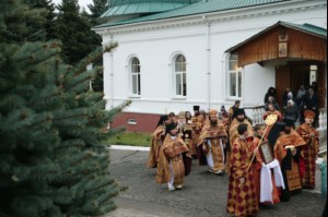Божественная литургия в Спасо-Преображенском мужском монастыре г.Саратова
