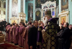 Утреня Великой Субботы с Чином погребения в храме в честь Сошествия Святого Духа г. Саратова