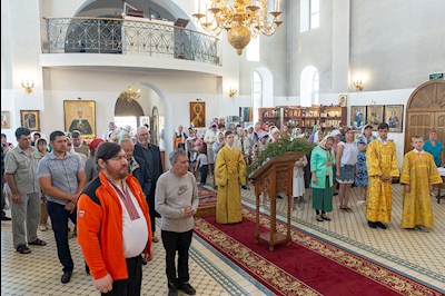 Божественная литургия в Петропавловском храме г. Аткарска