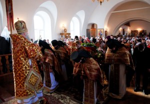 Божественная литургия в Спасо-Преображенском мужском монастыре г. Саратова