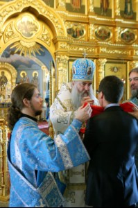 Крещальная литургия в Свято-Троицком кафедральном соборе г. Саратова