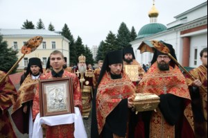 Божественная литургия в Спасо-Преображенском мужском монастыре г.Саратова