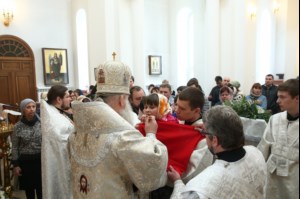 Божественная литургия в храме во имя святого равноапостольного великого князя Владимира г. Саратова