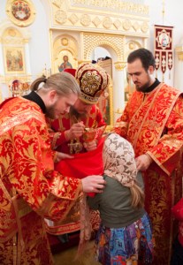 Божественная литургия на Архиерейском подворье — храме во имя святых равноапостольных Мефодия и Кирилла при СГУ в день памяти святых братьев