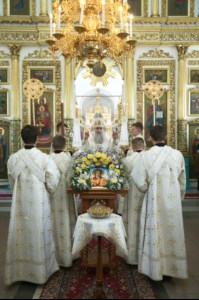 Божественная литургия в храме во имя Архангела Михаила с. Михайловка Саратовского района