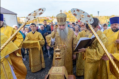 Великое освящение храма Сорока Севастийских мучеников г. Саратова и Божественная литургия в новоосвященном храме