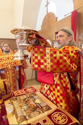Божественная литургия в храме Воскресения Христова г. Саратова