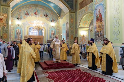 Всенощное бдение в храме Покрова Пресвятой Богородицы г. Саратова