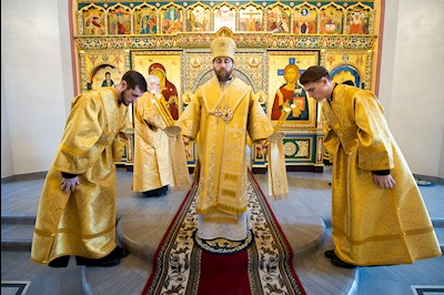 Митрополит Игнатий совершил Божественную литургию в Свято-Никольском мужском монастыре г. Саратова
