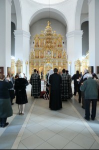 Великое повечерие с чтением канона преподобного Андрея Критского в Свято-Троицком кафедральном соборе Вольска