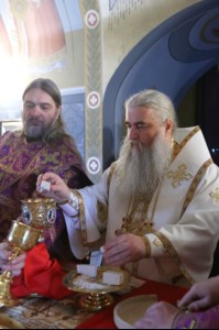 Крещальная литургия в Свято-Троицком кафедральном соборе г. Саратова