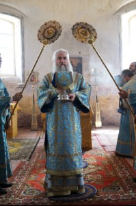 Божественная литургия в храме в честь Покрова Пресвятой Богородицы села Сокур Татищевского района
