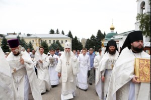 Божественная литургия в Спасо-Преображенском мужском монастыре г. Саратова