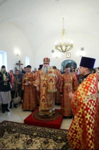 Чин Великого освящения и Божественная литургия в храме в честь Владимирской иконы Божией Матери Владимирского женского монастыря г. Вольска