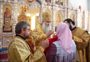 Божественная литургия в храме во имя святых первоверховных апостолов Петра и Павла г. Аткарска