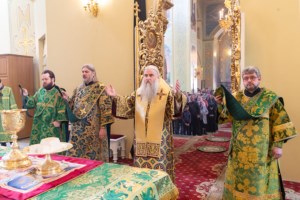 Божественная литургия в храме в честь Покрова Пресвятой Богородицы г. Саратова