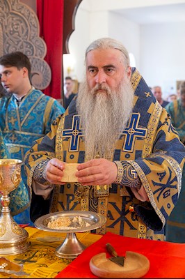 Божественная литургия в храме в честь Владимирской иконы Божией Матери с. Багаевка