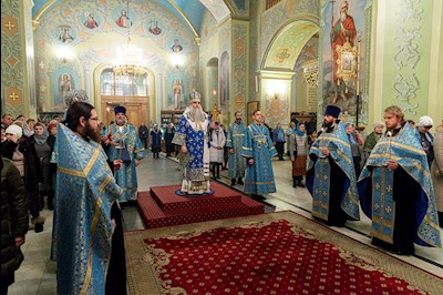 Всенощное бдение в храме Покрова Пресвятой Богородицы г. Саратова