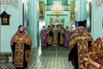 Всенощное бдение в храме в честь Сошествия Святого Духа г. Саратова