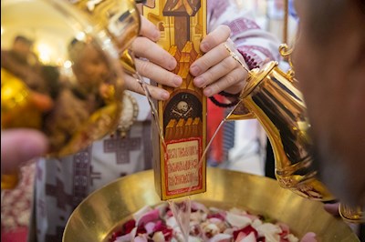 Митрополит Игнатий совершил всенощное бдение с чином выноса Креста в Свято-Троицком кафедральном соборе г. Вольска