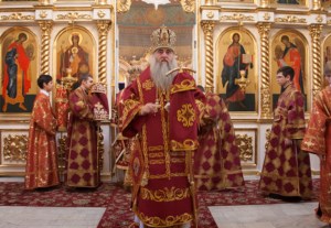 Божественная литургия в Свято-Троицком кафедральном соборе г. Покровска