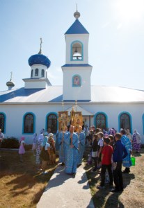 Божественная литургия в храме в честь Успения Пресвятой Богородицы п. Возрождение Хвалынского района
