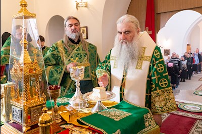 Божественная литургия в храме преподобного Сергия Радонежского г. Саратова