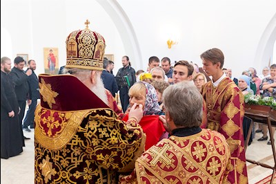 Божественная литургия в храме во имя святых благоверных князей страстотерпцев Бориса и Глеба г. Саратова