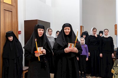 Литургия Преждеосвященных Даров и монашеский постриг в Свято-Алексиевском женском монастыре г. Саратова