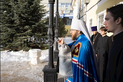 Завершилось пребывание саратовских святителей в крестовом храме епархиального управления