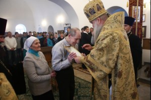 Божественная литургия в храме в честь Благовещения Пресвятой Богородицы г.Саратова
