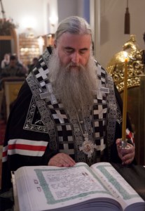 Литургия Преждеосвященных Даров, малое повечерие, утреня и первый час на Архиерейском подворье — храме во имя святых равноапостольных Кирилла и Мефодия при СГУ