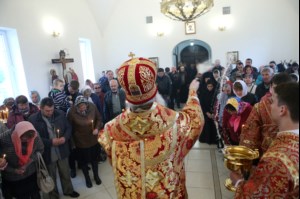 Чин Великого освящения и Божественная литургия в храме в честь Владимирской иконы Божией Матери Владимирского женского монастыря г. Вольска
