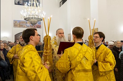 Всенощное бдение в храме святителя Спиридона Тримифунтского г. Саратова