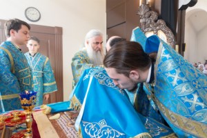 Божественная литургия в храме в честь иконы Божией Матери «Всех скорбящих Радость» г. Саратова