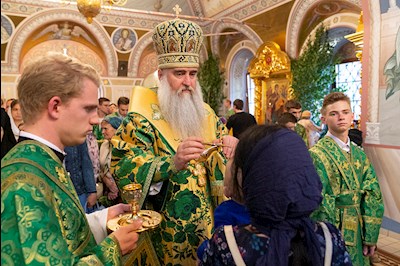 Всенощное бдение в Свято-Троицком кафедральном соборе г.Саратова