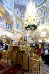 Великое освящение верхнего храма во имя Святой Живоначальной Троицы Свято-Троицкого кафедрального собора города Саратова