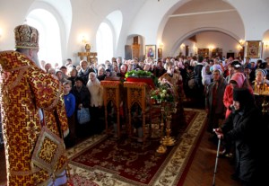 Божественная литургия в Спасо-Преображенском мужском монастыре г. Саратова