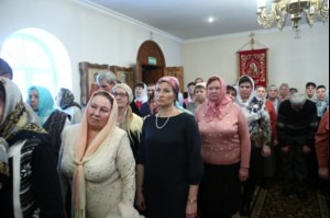 Божественная литургия в храме в честь иконы Божией Матери «Скоропослушница» г.Шиханы Вольского района