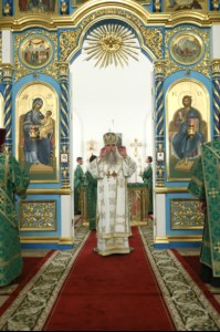 Всенощное бдение в Свято-Сергиевском женском монастыре села Алексеевка Базарно-Карабулакского района